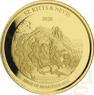 1 Unze Goldmünze EC8 St. Kitts & Nevis - Siege of Brimstone Hill 2020