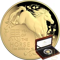 1 Unze Goldmünze Australien RAM Lunar Pferd 2026 Domed - Proof