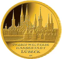 1/2 Unze Goldmünze - 100 Euro Lübeck 2007 (A)
