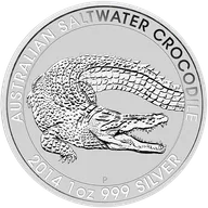 1 Unze Silbermünze Australien Salzwasser Krokodil 2014