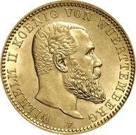 10 Mark Goldmünze Wilhelm II König von Württemberg