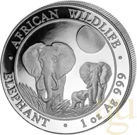 1 Unze Silbermünze Somalia Elefant 2014