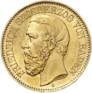 10 Mark Goldmünze Friedrich Grossherzog von Baden J188 (1890-1901)