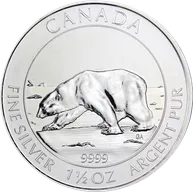 1.5 Unzen Silbermünze Kanada Polarbär 2013