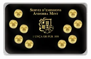 10 x 1/10 Unze Goldmünze Andorra Eagle