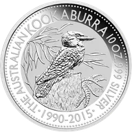 10 Unzen Silbermünze Australien Kookaburra 2015