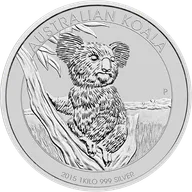 1 Kilogramm Silbermünze Australien Koala 2015