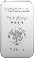 31,1 Gramm Silberbarren Heraeus