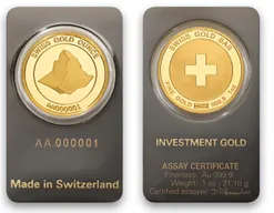 31,1 Gramm Goldbarren Schweizer Goldunze