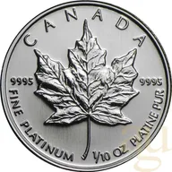 1/10 Unze Platinmünze  Maple Leaf