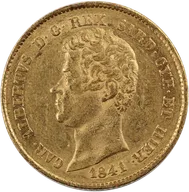 20 Lire Italien Goldmünze Sardinien - Karl Albert