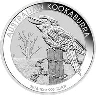 10 Unzen Silbermünze Australien Kookaburra 2016