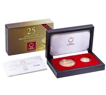 1,25oz Goldmünzenset Wiener Philharmoniker 2014 polierte Platte - 25 Jahre