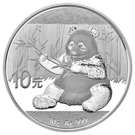 30 Gramm Silbermünze China Panda 2017