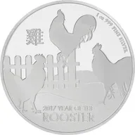 1 Unze Silbermünze Niue Hahn 2017