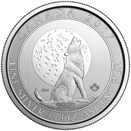 3/4 Unze Silbermünze Kanada - Wolf mit Mond 2017
