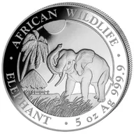 5 Unzen Silbermünze Somalia Elefant 2017