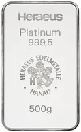 500 Gramm Platinbarren Heraeus