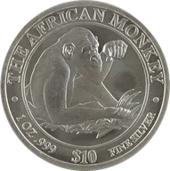 1 Unze Silbermünze Somali Republic African Monkey 2002