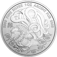1 Unze Silbermünze Kanada Lunar Hahn 2017