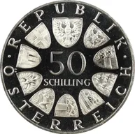 50 Schilling Silbermünze Republik Österreich 1959-1973