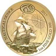 1 Unze Goldmünze Ruanda Nautical Serie - Santa Maria 2017