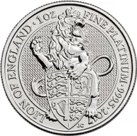 1 Unze Platinmünze Queens Beasts Lion 2017