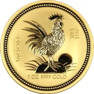1/10 Unze Goldmünze Australien Lunar I Hahn 2005