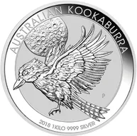 1 Kilogramm Silbermünze Australien Kookaburra 2018