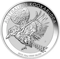 10 Unzen Silbermünze Australien Kookaburra 2018