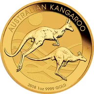 1 Unze Goldmünze Australien Känguru 2018