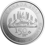 1 Unze Silbermünze Kanada 150 Jahre Voyageur 2017