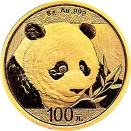 8 Gramm Goldmünze China Panda 2018