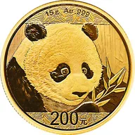 15 Gramm Goldmünze China Panda 2018