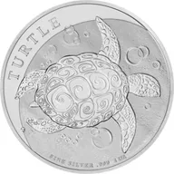 1 Unze Silbermünze Niue Schildkröte 2018