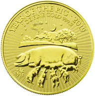 1 Unze Goldmünze Lunar UK Schwein 2019