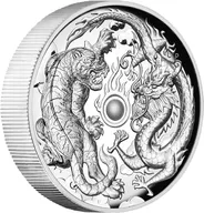 2 Unzen Silbermünze Australien Drache & Tiger 2018  - High Relief - polierte Platte