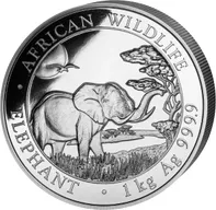 1 Kilogramm Silbermünze Somalia Elefant 2019