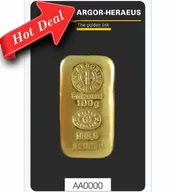100 Gramm Goldbarren Argor Heraeus Gussbarren