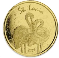 1 Unze Goldmünze EC8 St. Lucia - Flamingo 2018