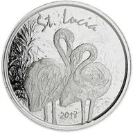 1 Unze Silbermünze EC8 St. Lucia - Flamingo 2018