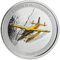 1 Unze Silbermünze EC8 St. Vincent & The Grenadines - Seaplane 2018 coloriert