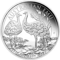 1 Unze Silbermünze Australien Emu 2019 - polierte Platte