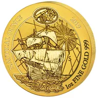 1 Unze Goldmünze Ruanda Nautical Serie - 500 Jahre Victoria 2019