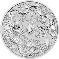 1 Unze Silbermünze Australien Drache & Drache 2019