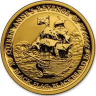1 Unze Goldmünze Tuvalu - Black Flag - Piratenschiff Queen Anne's Revenge 2019
