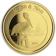1 Unze Goldmünze EC8 St. Kitts & Nevis - Pelikan 2019