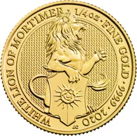 1/4 Unze Goldmünze Queens Beasts White Lion 2020