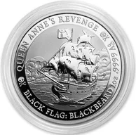 1 Unze Silbermünze Tuvalu - Black Flag - Piratenschiff Queen Anne's Revenge 2019