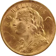 20 schweizer Franken Goldmünze Vreneli